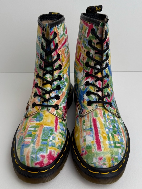 Vintage Dr. Martens England Rainbow Quaser 1460 White Leather MIE Boots UK 3 - Picture 3 of 16